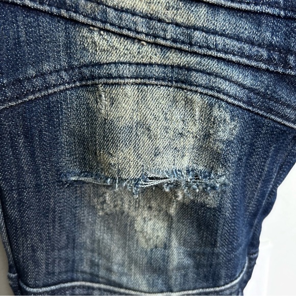 Y2K Almost Famous Distressed Skinny Moto Jeans Size 7 - Picture 7 of 13